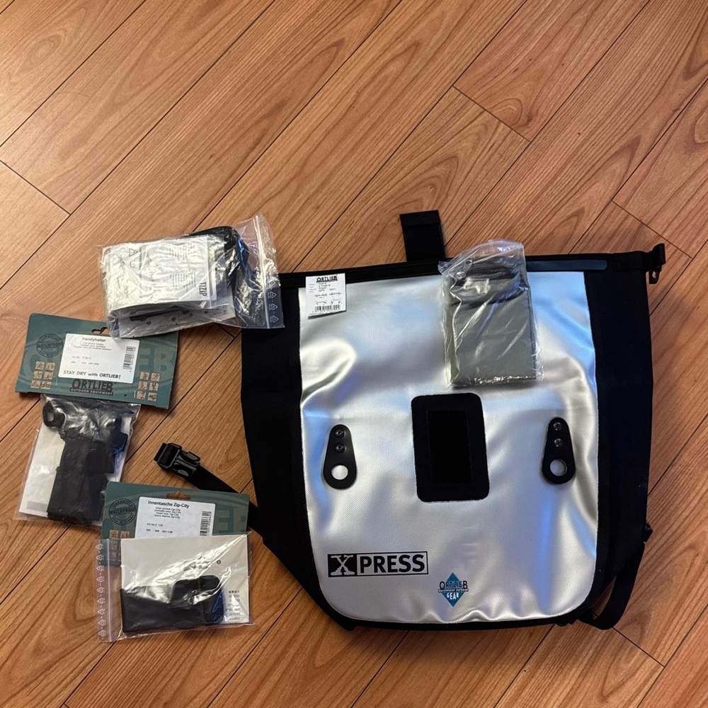 XPress Silver and Black Messenger Bag